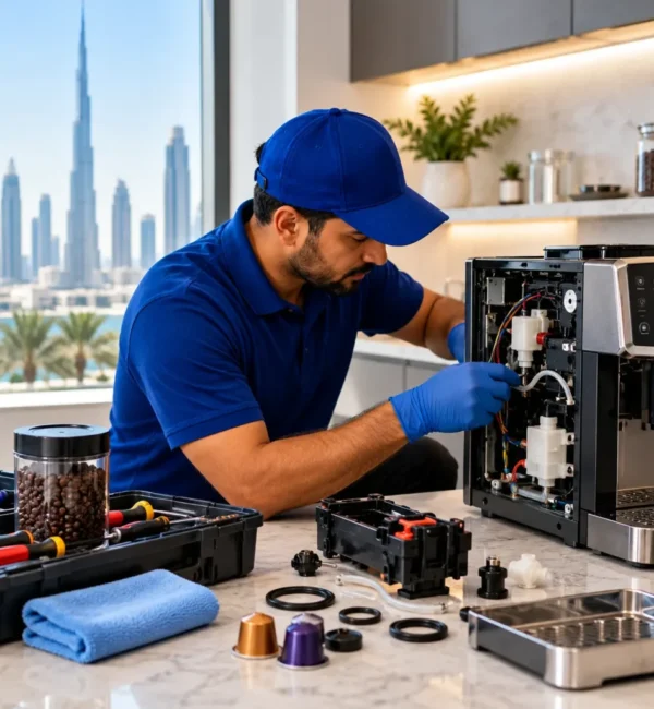 Coffee machine servicing and descaling for improved performance